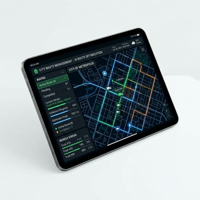 AI-оптимизация маршрутов вывоза — Умные системы управления отходами | Leo Group Узбекистан