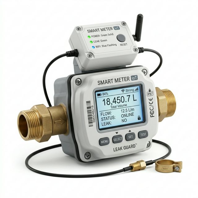 IoT счётчик воды с детекцией утечек